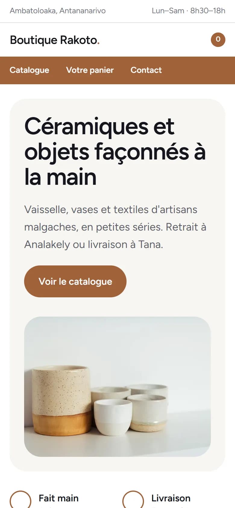 Site public sur téléphone